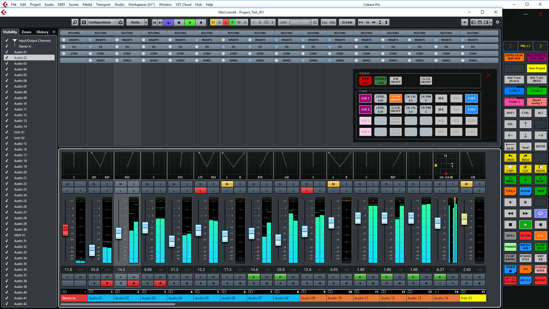 DTouch for Cubase Mix Window